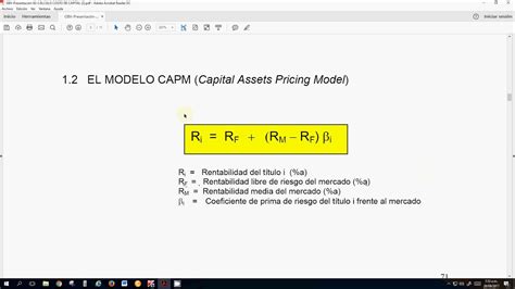 Costo De Capital De La Empresa Wacc Y Capm Resumen De Clase Youtube