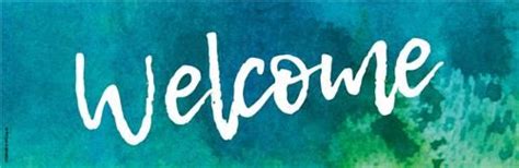 Watercolour Welcome Landscape Message Banner