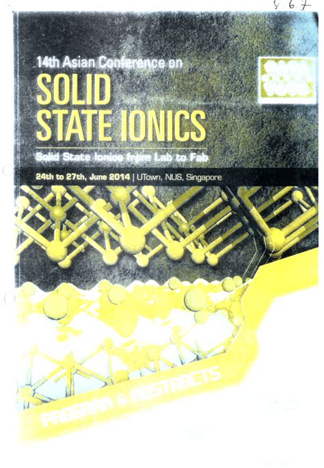 (PDF) Book Solid State Ionics : Proceedings of the 14th Asian ...