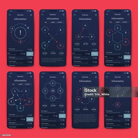 vector graphics set mobile infographics stock vector stock illustration