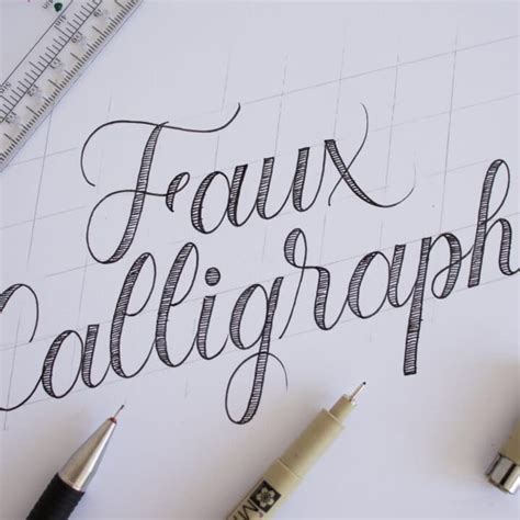 How To Do Faux Calligraphy For Beginners Faux Calligraphy