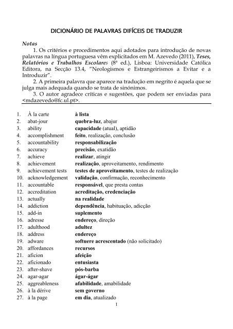 Como Se Escreve Difícil - A Palavra Dificil