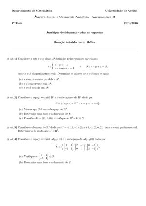 Prova 1 2021 22 Teste Novembro Alga Departamento De Matem Atica