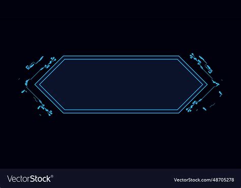 Sci fi abstract frame for web Royalty Free Vector Image