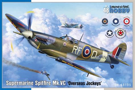 Scale Plastic Kit Supermarine Spitfire Mk Vc Overseas Jockeys