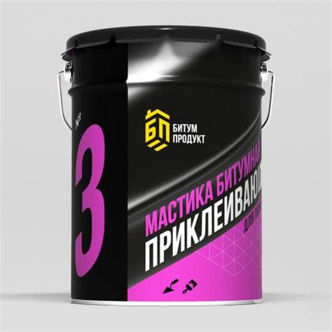 №3 Мастика Битумная приклеивающая XPS ведро 20 кг — Битум Продукт