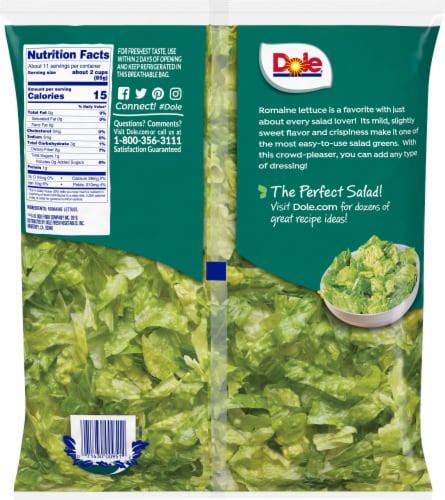 Dole Chopped Salad Romaine Lettuce 32 Oz King Soopers