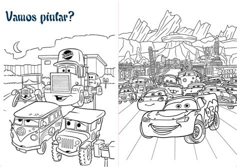 Livro De Colorir Carros - Livro de colorir carros disney