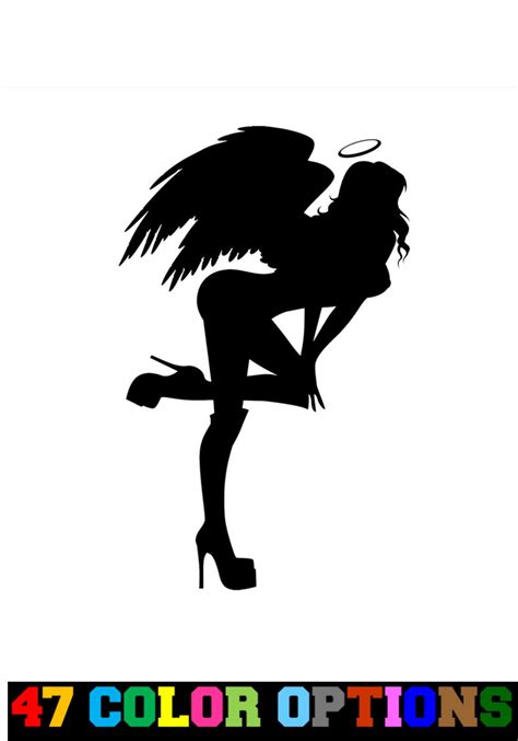 Decal Vinyl Truck Car Sticker Sexy Hot Women Girl Adult Pinup Angel