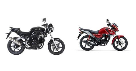 Motorrad Vergleich Hyosung GT Naked Vs Honda CB F
