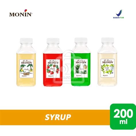 Botol 200ml Sirup Monin Repack Syrup Monin All Varian Lazada