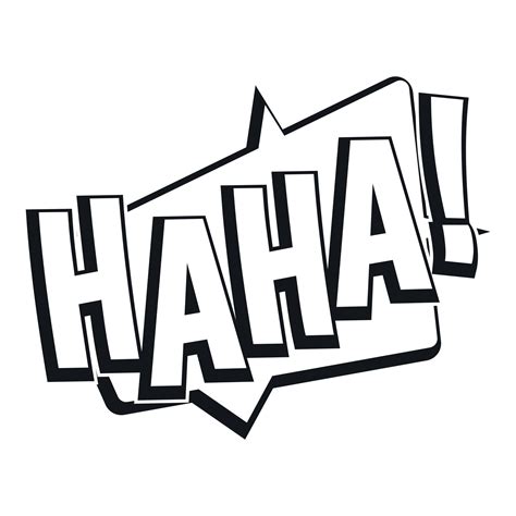 Haha Comic Text Sound Effect Icon Simple Style 15211352 Vector Art At