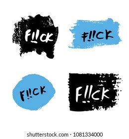 Fuck Text On Brush Stain Vector Stock Vector Royalty Free Shutterstock