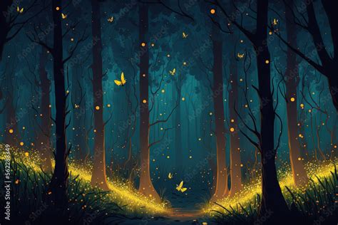 dark forests  night clip art