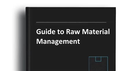 Guide To Raw Materials Inventory Management