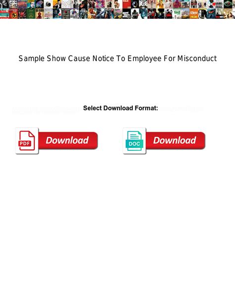 Sample Show Cause Notice To Employee For Misconduct Pdf DocDroid