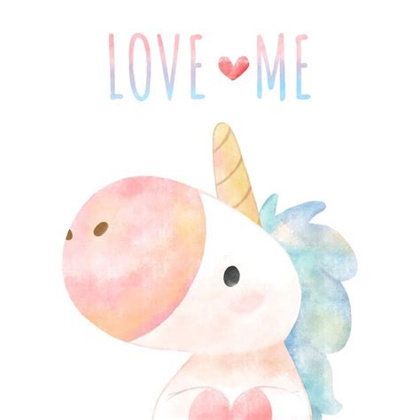 Premium Vector Watercolor Hand Drawn Cute Unicorn