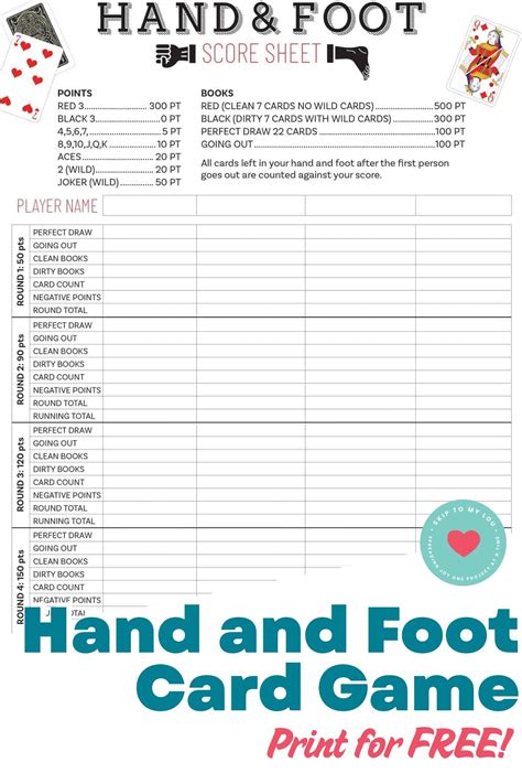 rules of hand and foot card game 12