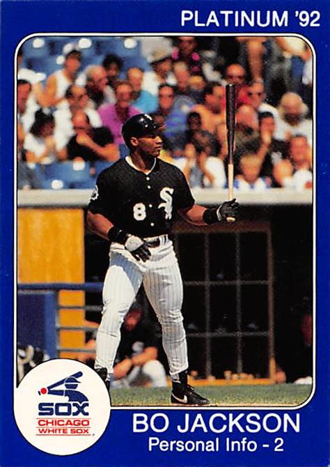 Bo Jackson Baseball Card Chicago White Sox 1992 Star International