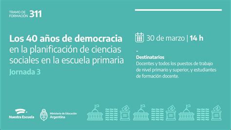 Jornada Los A Os De Democracia En La Planificaci N De Cs