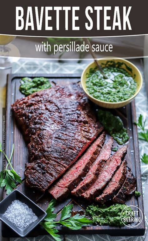 Grilled Bavette Steak With Persillade Parsley Sauce