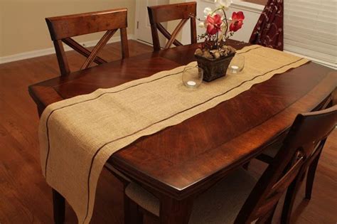 No Sew Burlap Table Runner Diy Burlap Table Runner Diy Table