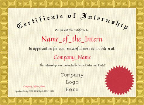 certificate  internship editable certification clever certificates