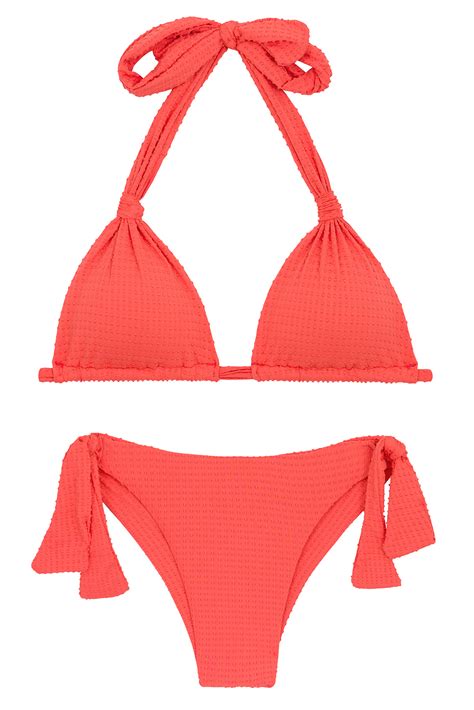Coral Bikini Set Bikinis Bikini Set Clothes Design My XXX Hot Girl