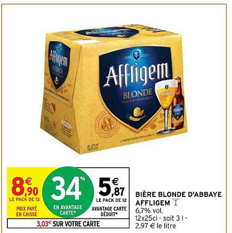 Promo Bière Blonde D abbaye Affligem chez Intermarché Hyper iCatalogue fr