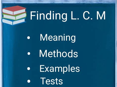 lcm   methods  find  lcm   number