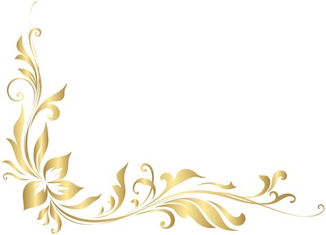 elegant golden floral border design