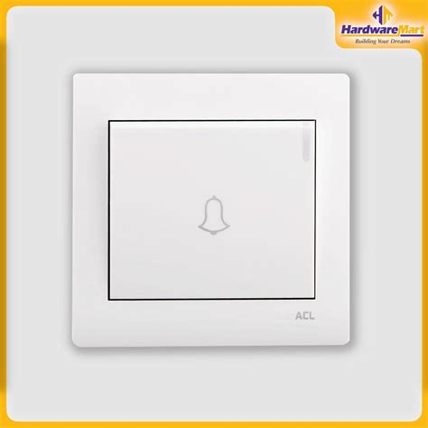 Elegance Series White 1 Gang Bell Switch Acl Hardwaremart