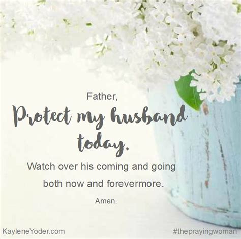 A Prayer For Our Husbands Protection