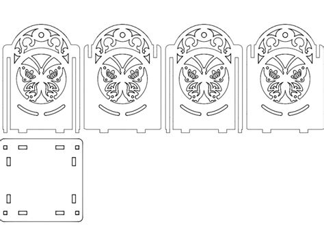светильник бабочка 100х100х130 4мм Free DXF File for Free Download ...