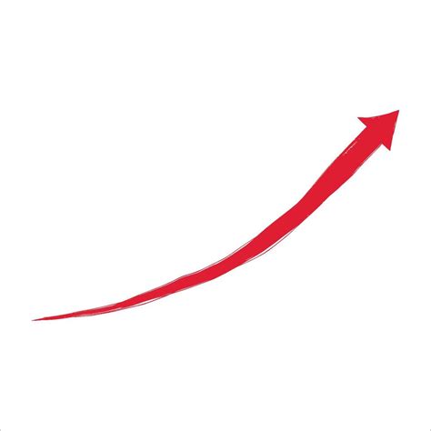 red upward trending arrow represents growth progress  success