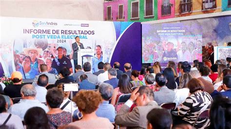 Edmundo Tlatehui Realiza Informe De Resultados En Salud Seguridad Y Educación En San Andrés Cholula