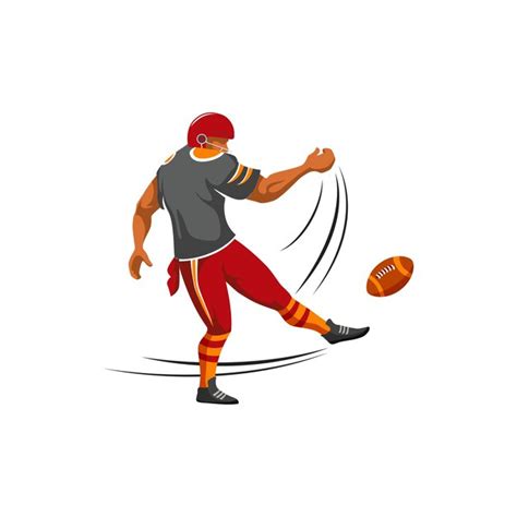American Football Player Vector Png Images Quarterback Or Kicker 4019246