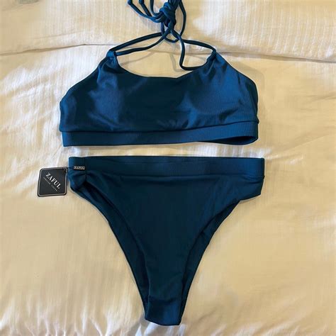 Navy Blue Bikini Set Women S Fashion Swimwear Bikinis Swimsuits On Carousell