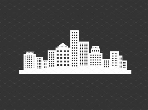 White City Skyline Icon Outline Icons Creative Market