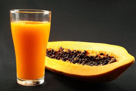 Glass Of Fresh Papaya Juice Stock Photo Image Of Indian Coffee