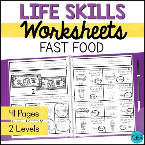 Free life skills worksheet for autism, Download Free life skills