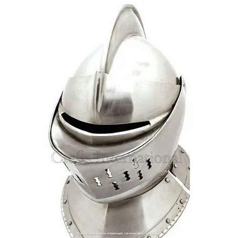 stainless steel silver armour helmet size medium  rs   haridwar