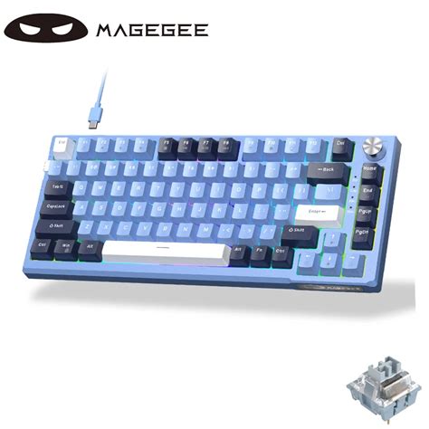 Magegee Personalizado Wired Backlit Teclado Mec Nico Estrutura De Junta Full Key Hot Swap Em