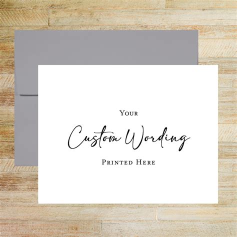 custom wording greeting card personalized elegant calligraphy
