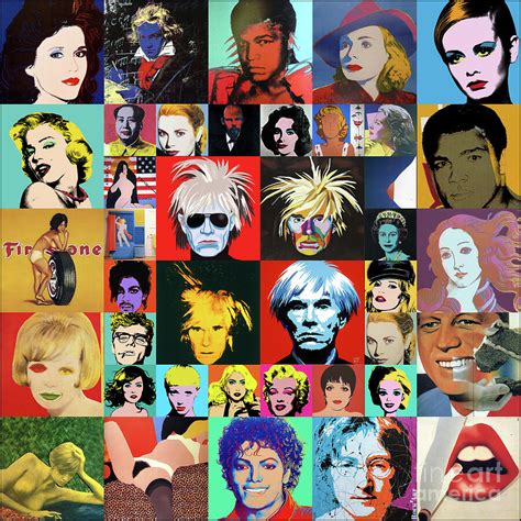 Andy Warhol 40 Famous Pop Art Paintings Collage Digital Art By Scott