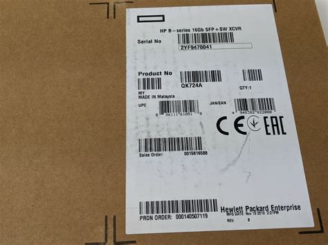 QK724A GENUINE HP 16GB SFP+ SW XCVR TRANSCEIVER 656435-001 QK724-63001 ...