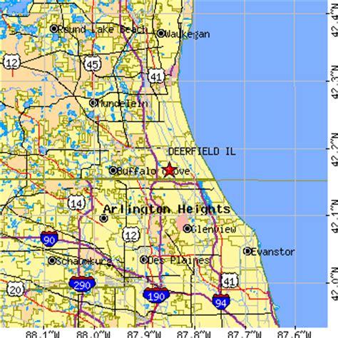 Deerfield, Illinois (IL) ~ population data, races, housing & economy