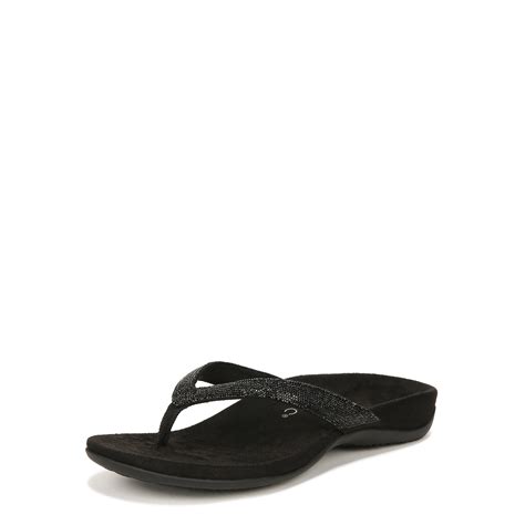 Vionic Women's Flip Flop Dillon Shine Supportive Sandals – Comfortable