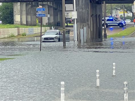 storms  southeast louisiana  flooded streets damage