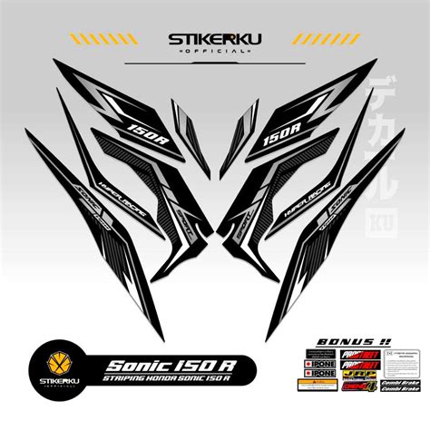 Striping Sonic R Motif Sticker Sonic R Honda Sonic R Sticker